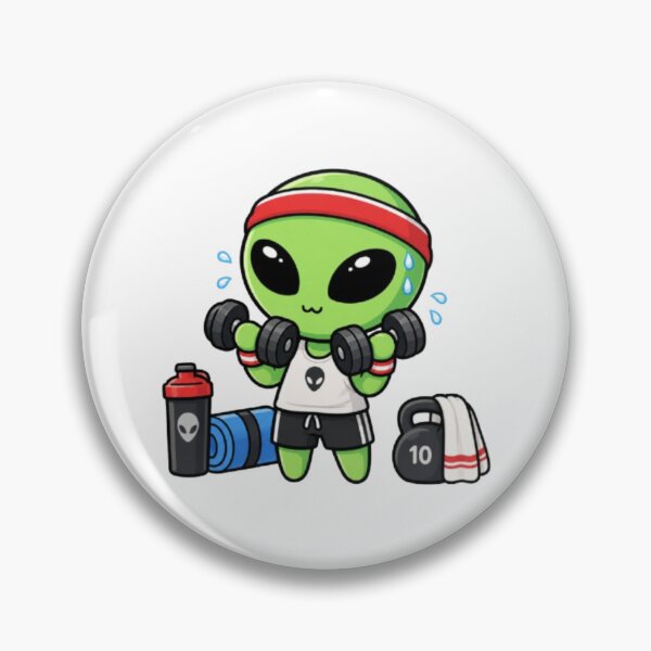 Artikelvorschau, Alien-Fitnessstudio | Kawaii-Fitnessstudio-Maskottchen entworfen und verkauft von fedetrev.