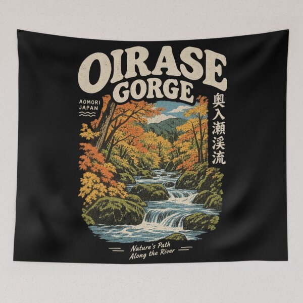 Item preview, Oirase Gorge Aomori Japan Vintage National Park Style Nature designed and sold by Yellowriversss.