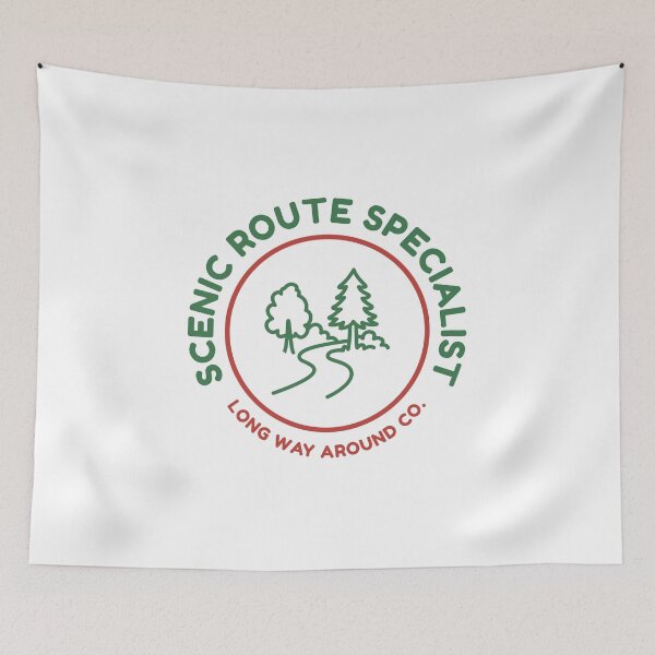 Item preview, Scenic Route Specialist Badge Long Way Around Co Outdoor Adventure designed and sold by HYPNK.