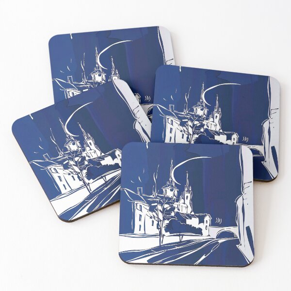 Item preview, Derry, city - Blue Abstract Art designed and sold by shadow-bloom.