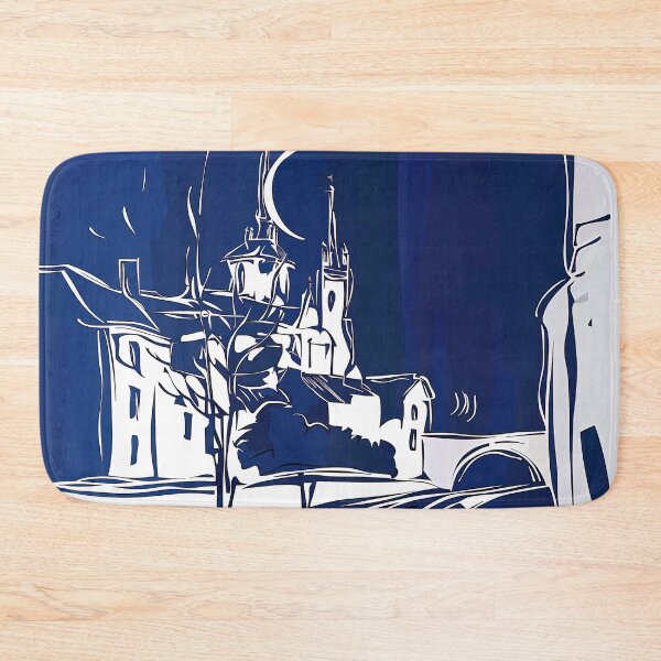 Item preview, Derry, city - Blue Abstract Art designed and sold by shadow-bloom.