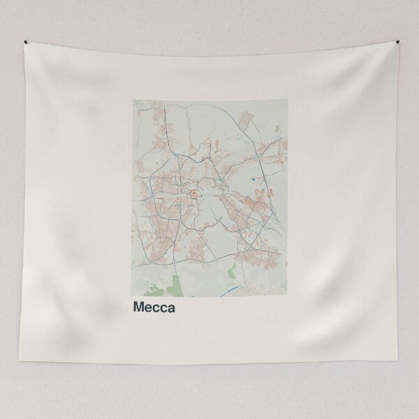 Item preview, Mecca Minimalistic Map Art designed and sold by MapsNerd.