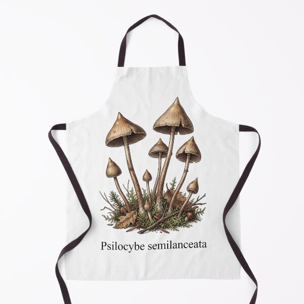 Item preview, Psilocybe Semilanceata Vintage Botanical Mushroom Illustration designed and sold by Sekla-Studio.