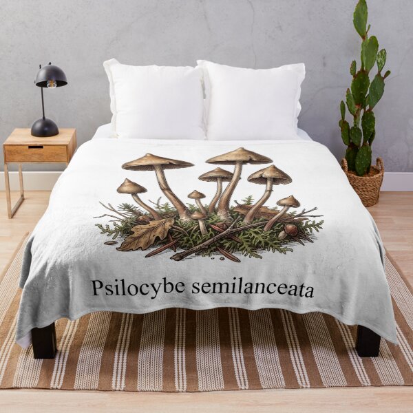 Item preview, Psilocybe Semilanceata Vintage Botanical Mushroom Illustration designed and sold by Sekla-Studio.