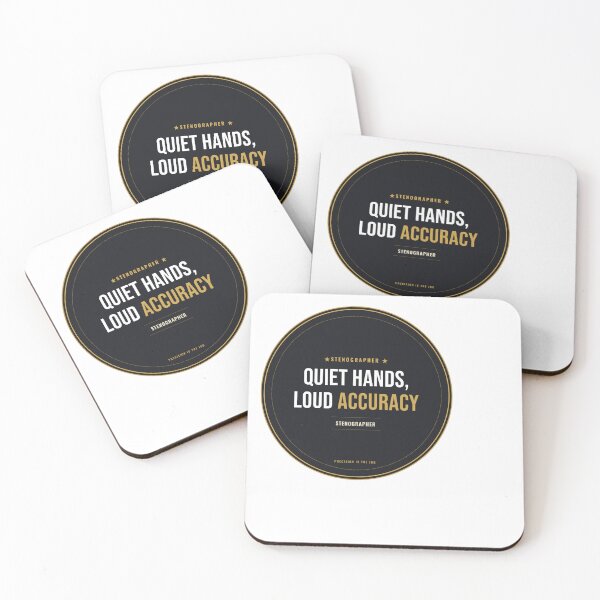 Item preview, Quiet Hands, Loud Accuracy Court Reporter Seal designed and sold by SlowMadeShelf.