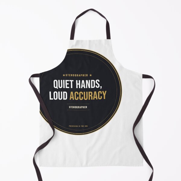 Item preview, Quiet Hands, Loud Accuracy Court Reporter Seal designed and sold by SlowMadeShelf.