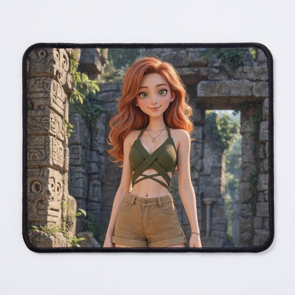 Item preview, Illustration striking woman standing animated image painting art designed and sold by Vintage Designs +.