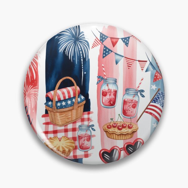 Item preview, 4th Of July Picnic – Pie, Lemonade & Flags designed and sold by Marie Gems.