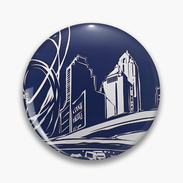 Item preview, Des Moines, city - Blue Abstract Art designed and sold by shadow-bloom.