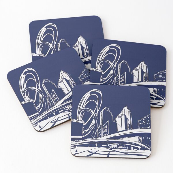 Item preview, Des Moines, city - Blue Abstract Art designed and sold by shadow-bloom.