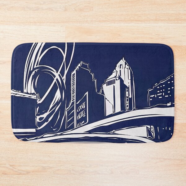 Item preview, Des Moines, city - Blue Abstract Art designed and sold by shadow-bloom.