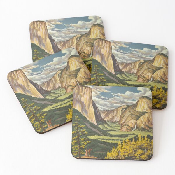 Item preview, Vintage travel poster for Yosemite NP designed and sold by stevepaint.