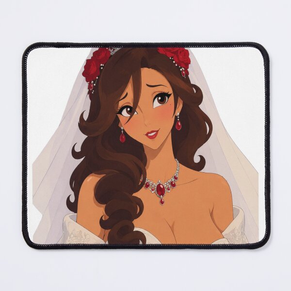 Item preview, Bride Wedding Dress Red Roses - Retro 90s Cartoon Style designed and sold by Hollow Moon Studios..