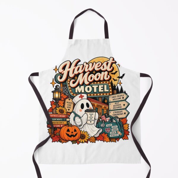 Item preview, Harvest Moon Motel – Cute Halloween Nurse Ghost Coffee Design designed and sold by justsuestudio.