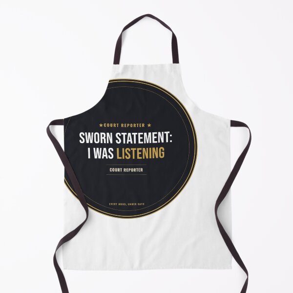Item preview, Sworn Statement: I Was Listening Court Reporter Seal designed and sold by SlowMadeShelf.