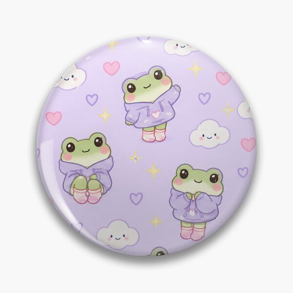 Item preview, Kawaii Frog Lavender Hoodie Pattern designed and sold by Soft Berry Studio.