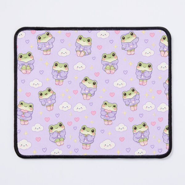 Item preview, Kawaii Frog Lavender Hoodie Pattern designed and sold by Soft Berry Studio.