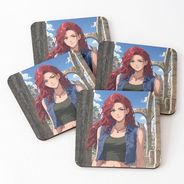 Item preview, Illustration striking woman standing animated image painting art designed and sold by Vintage Designs +.