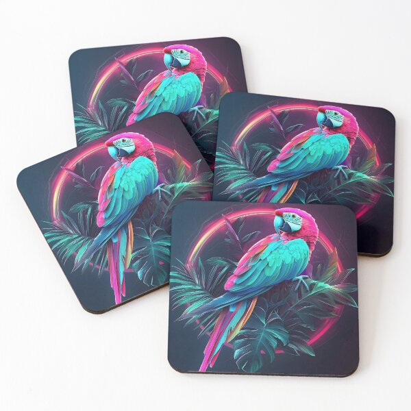 Item preview, Geometric Parrot Colorful, 3d Render, Vibrant Neon designed and sold by Checho30.