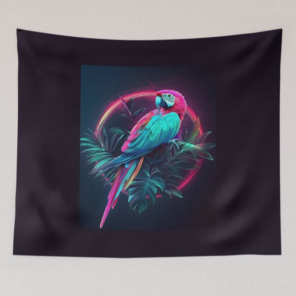 Item preview, Geometric Parrot Colorful, 3d Render, Vibrant Neon designed and sold by Checho30.