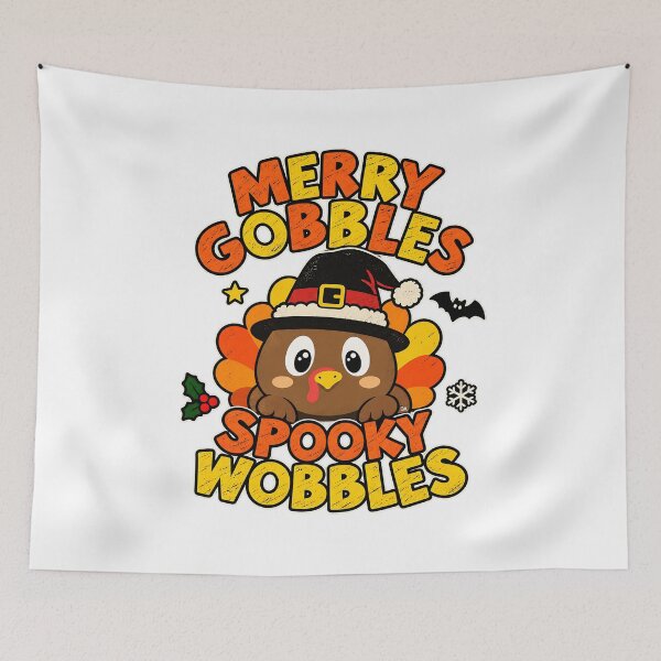 Item preview, Merry Gobbles Spooky Wobbles Turkey Christmas Halloween Art designed and sold by DesignArtist.ia.