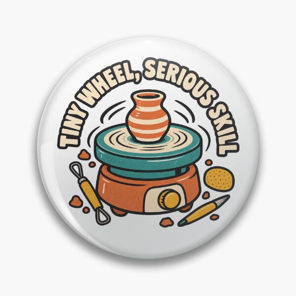 Item preview, Tiny Wheel, Serious Skill – Miniature Pottery designed and sold by Chase The Trend.