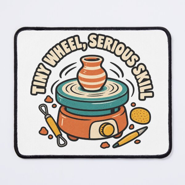 Item preview, Tiny Wheel, Serious Skill – Miniature Pottery designed and sold by Chase The Trend.