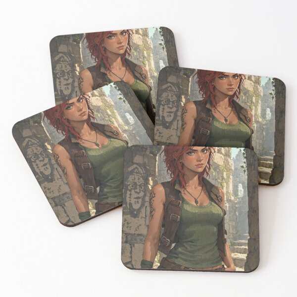 Item preview, Illustration striking woman standing animated image painting art designed and sold by Vintage Designs +.