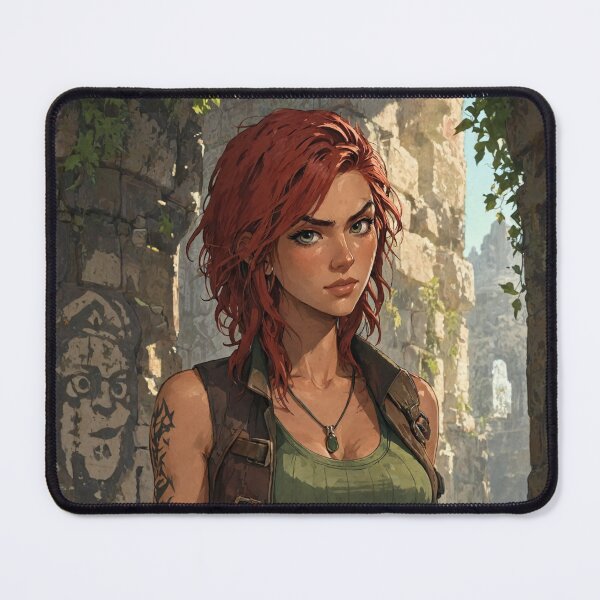 Item preview, Illustration striking woman standing animated image painting art designed and sold by Vintage Designs +.