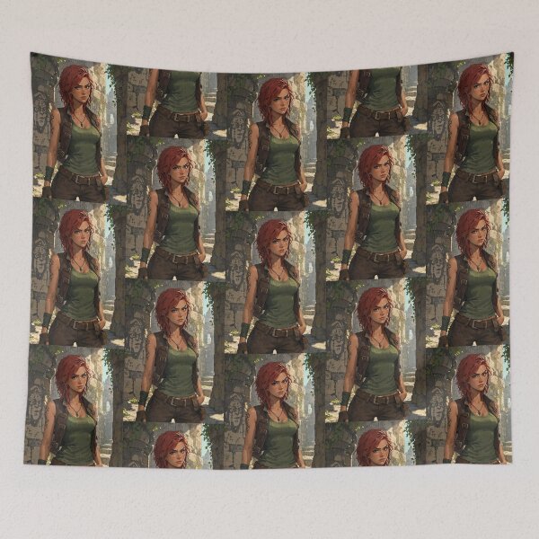 Item preview, Illustration striking woman standing animated image painting art designed and sold by Vintage Designs +.