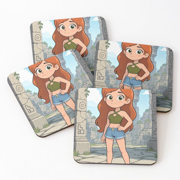 Item preview, Illustration striking woman standing animated image painting art designed and sold by Vintage Designs +.