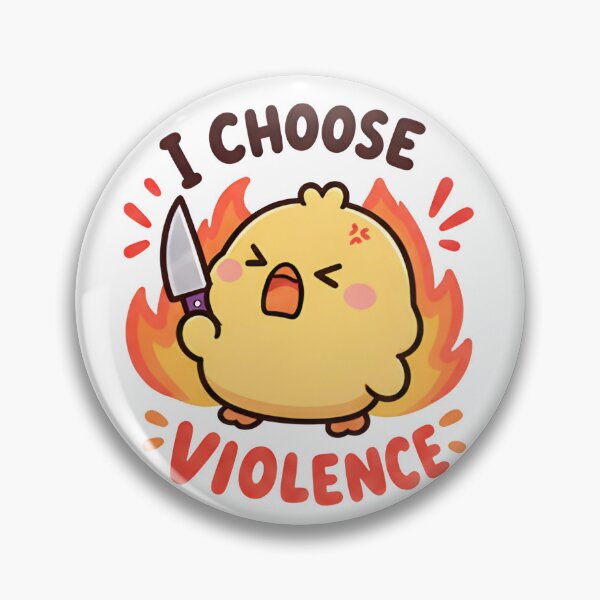 Item preview, ​I Choose Violence Duck - Angry Knife Fire Meme designed and sold by Duck lovers.