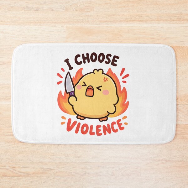 Item preview, ​I Choose Violence Duck - Angry Knife Fire Meme designed and sold by Duck lovers.