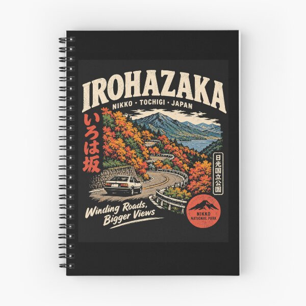Item preview, IROHAZAKA Winding Road Nikko National Park Vintage Travel Tochigi Japan Autumn Scenic Drive designed and sold by Yellowriversss.