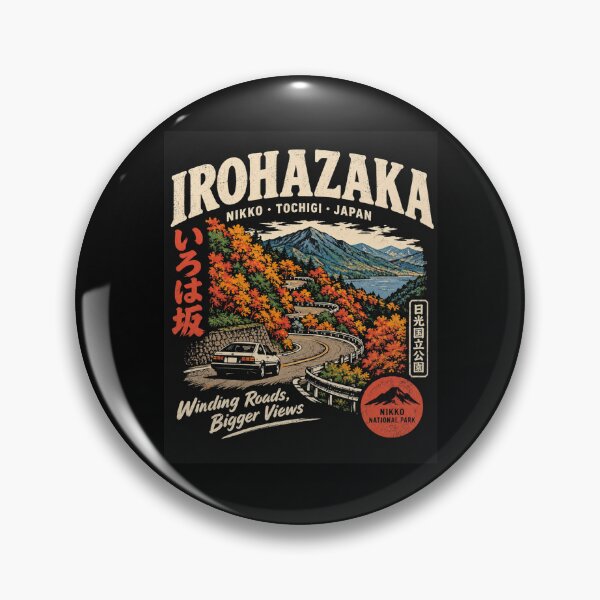 Item preview, IROHAZAKA Winding Road Nikko National Park Vintage Travel Tochigi Japan Autumn Scenic Drive designed and sold by Yellowriversss.