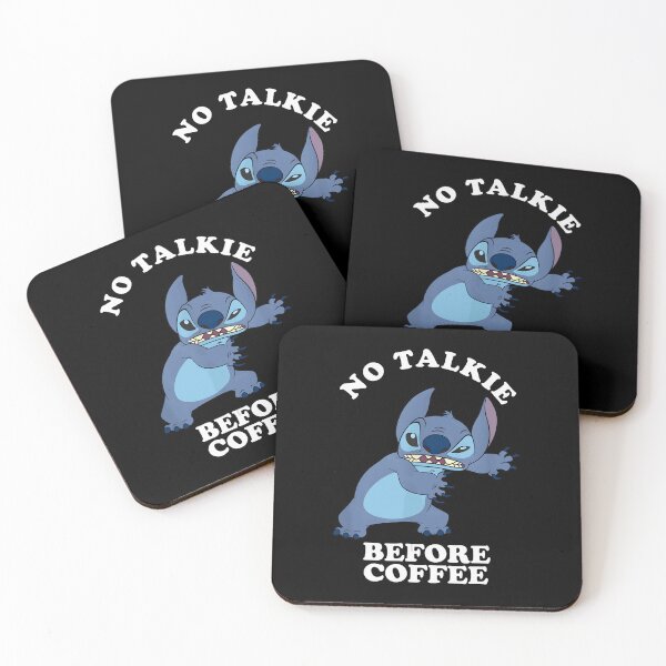 Item preview, Lilo Stitch No Talkie Before Coffee Grumpy Alien designed and sold by junglecolor.