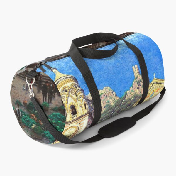 Item preview, Amalfi Cathedral, plaza, and fountain, Amalfi, Italy landscape painting by Aleksander Gierymski, c. 1897 designed and sold by Jéanpaul Ferro.