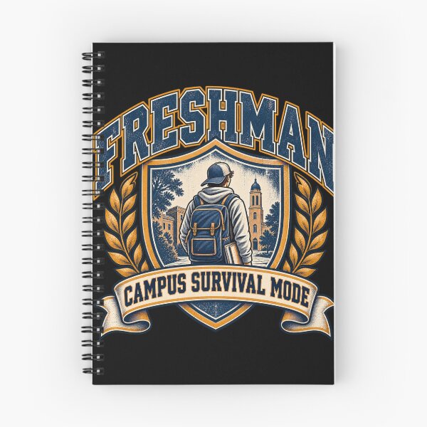 Item preview, Freshman Campus Survival Mode – Vintage College Student Design designed and sold by Tadeusz1.
