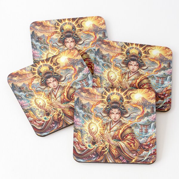 Item preview, Amaterasu - Japanese Sun Goddess Fantasy Art designed and sold by Lucid Dream Pixel.