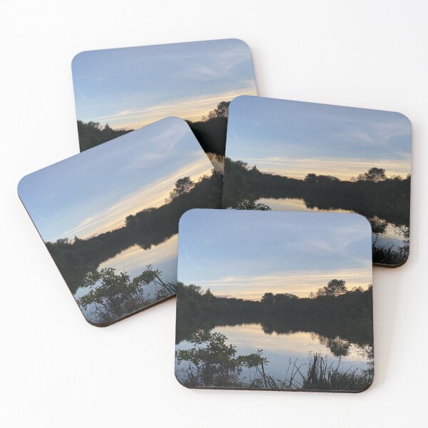 Item preview, English Lake at Sunset | Peaceful Waterside Nature Photography designed and sold by ThatSurreyLife.