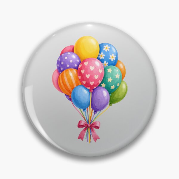Item preview, Bright Party Balloon Bunch Illustration designed and sold by hattie's.