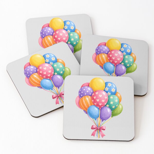 Item preview, Bright Party Balloon Bunch Illustration designed and sold by hattie's.
