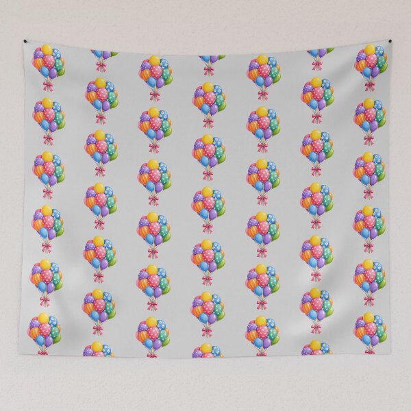 Item preview, Bright Party Balloon Bunch Illustration designed and sold by hattie's.