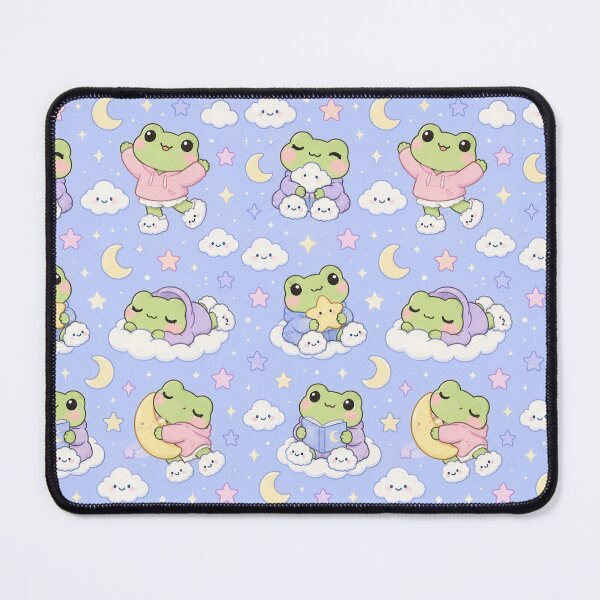 Item preview, Kawaii Frog Cloud Slippers Pattern designed and sold by Soft Berry Studio.