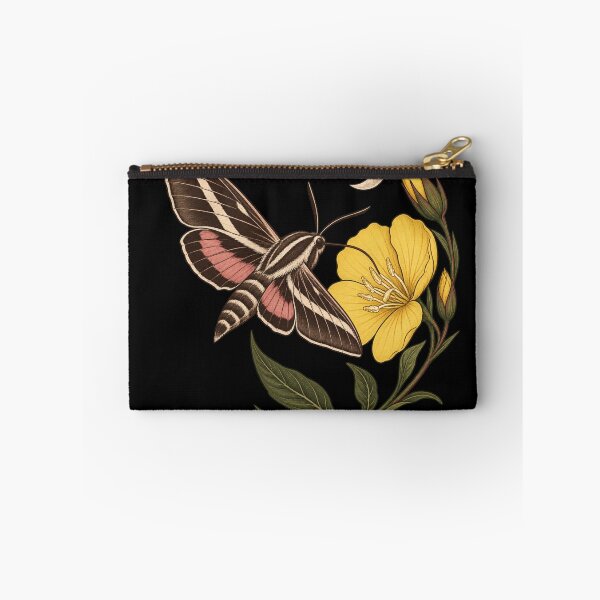 Item preview, White Lined Sphinx Moth with Evening Primrose and Moon designed and sold by lbenoraib.