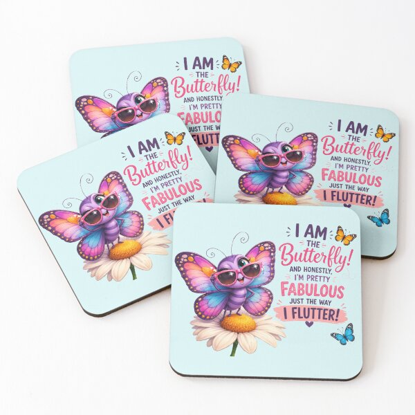 Item preview, I Am The Butterfly Pretty Fabulous – Cute Sarcastic Quote Cartoon Art designed and sold by Evelashop.