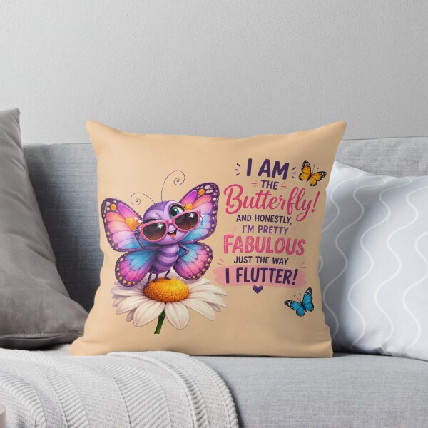 Item preview, I Am The Butterfly Pretty Fabulous – Cute Sarcastic Quote Cartoon Art designed and sold by Evelashop.