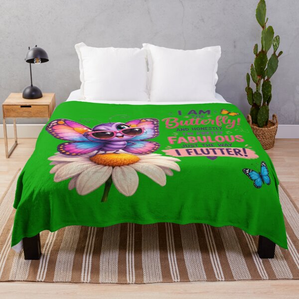 Item preview, I Am The Butterfly Pretty Fabulous – Cute Sarcastic Quote Cartoon Art designed and sold by Evelashop.