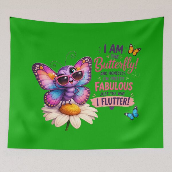 Item preview, I Am The Butterfly Pretty Fabulous – Cute Sarcastic Quote Cartoon Art designed and sold by Evelashop.