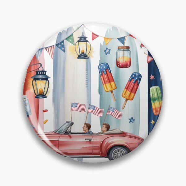 Item preview, 4th Of July Parade – Convertible, Popsicles & Bunting designed and sold by Marie Gems.
